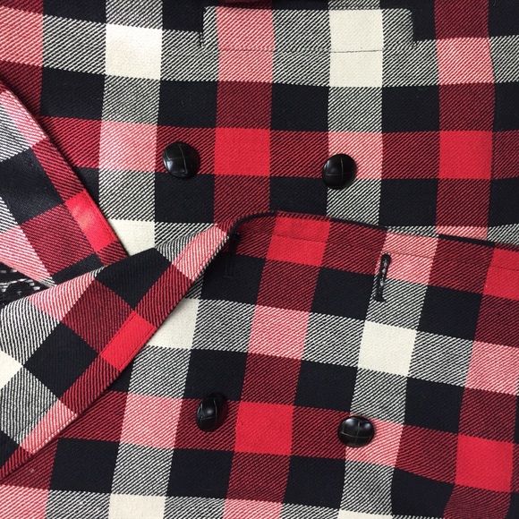 Plaid Cropped Blazer Jacket - Picture 3 of 7